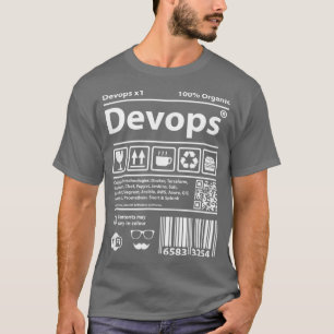 Camiseta Código de barras do Devops computador código de 