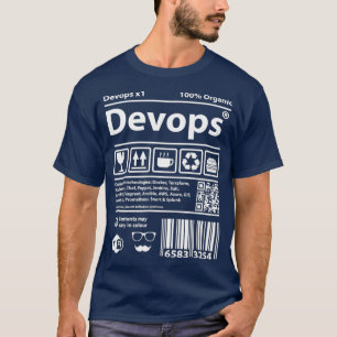 Camiseta Código de barras do Devops computador código de 