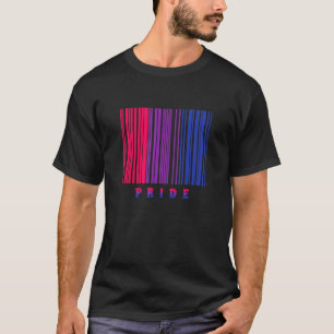Camiseta Código de Barras do Orgulho Bi Sinalizador Bissexu