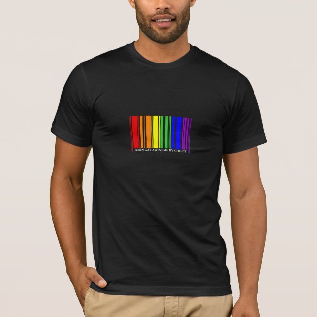 Camiseta Código de barras do orgulho - t-shirt americano (Frente)