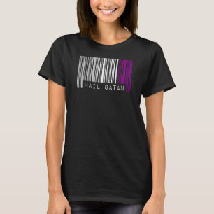 Camiseta Código de barras do sinalizador do orgulho assexua