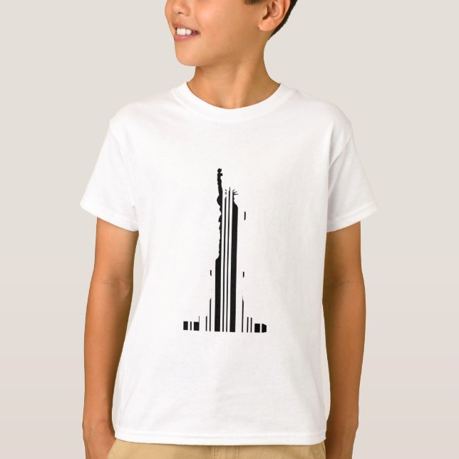 Camiseta CÓDIGO DE BARRAS ESTÁTUA DA LIBERDADE Nova York Có (Frente)