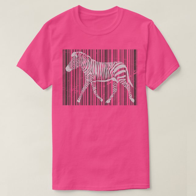 Camiseta Código de barras Funny Zebra (Frente do Design)