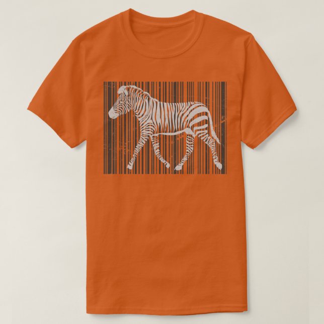 Camiseta Código de barras Funny Zebra (Frente do Design)