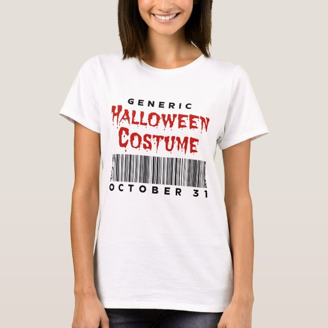 Camiseta Código de Barras Genérico Figurino de Halloween 31 (Frente)