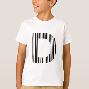 Camiseta CÓDIGO DE BARRAS LETRA D Primeiro Padrão de Código
