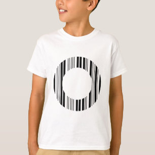 Camiseta CÓDIGO DE BARRAS LETRA O Primeiro Padrão de Código