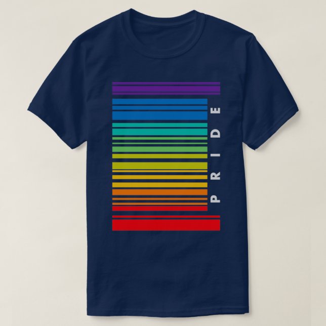 Camiseta Código de Barras LGBT Prioridade Retroativa 1 (Frente do Design)
