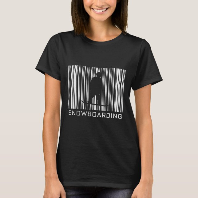 Camiseta Código de Barras Snowboard Hob (Frente)