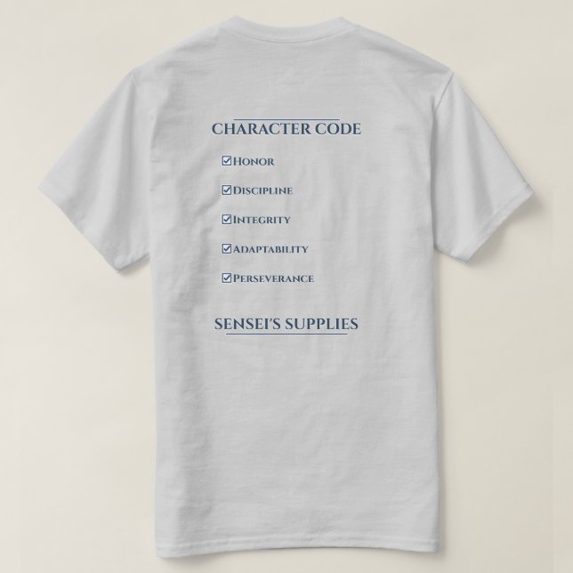 Camiseta Código de Caráter (Verso do Design)