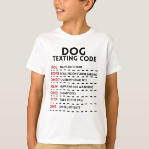 Camiseta Código de Envio de Mensagens de Cachorro