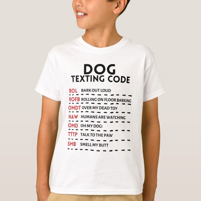Camiseta Código de Envio de Mensagens de Cachorro (Frente)