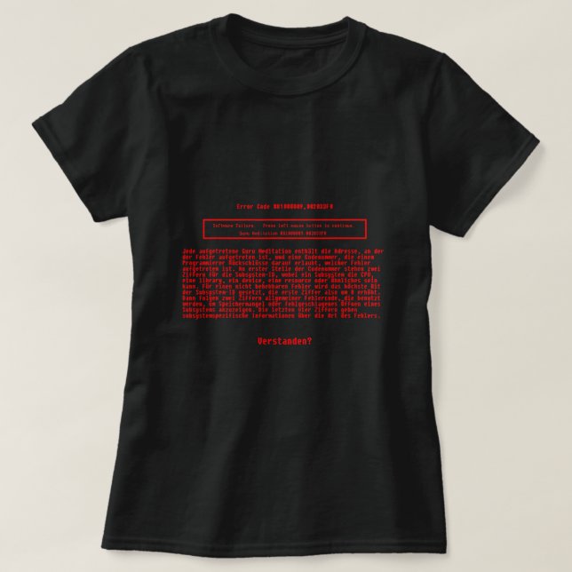 Camiseta Código de erro Meditação Guru Amiga Retro Long Ver (Frente do Design)