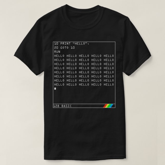 Camiseta Código de geek do Espectro ZX Essencial T Shirt (Frente do Design)