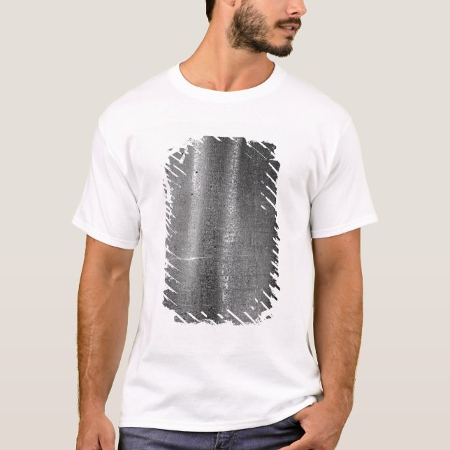 Camiseta Código de Hammurabi, detalhe de coluna (Frente)