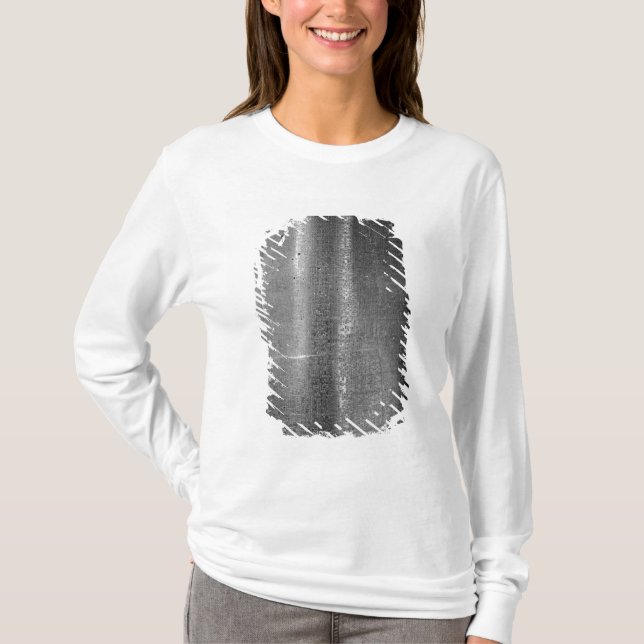 Camiseta Código de Hammurabi, detalhe de coluna (Frente)