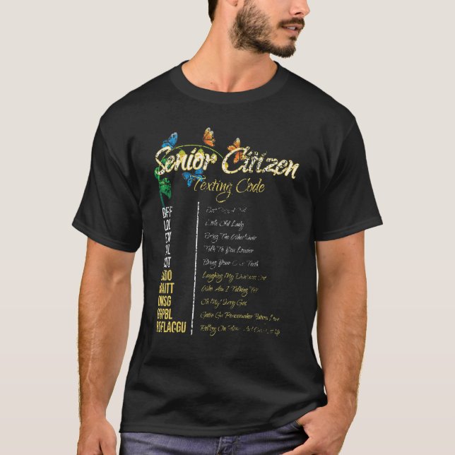 Camiseta Código de Mensagem Cidadã do mais velho Vovô Borbo (Frente)