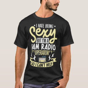 Camiseta código de morse amador do operador de rádio ham