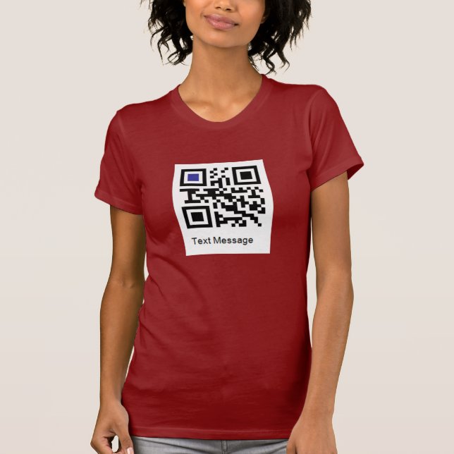 Camiseta Código de QR para "EU SOU UM LÉSBICA " (Frente)