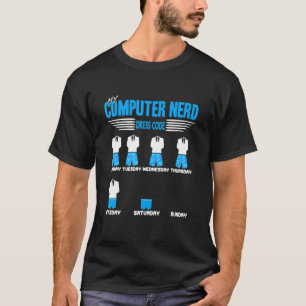 Camiseta Código de vestimenta do meu Nerd de computador pre