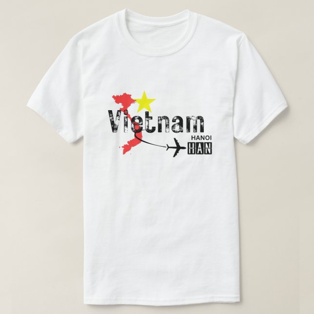 Camiseta Código do Aeroporto de Han Vietnã (Frente do Design)
