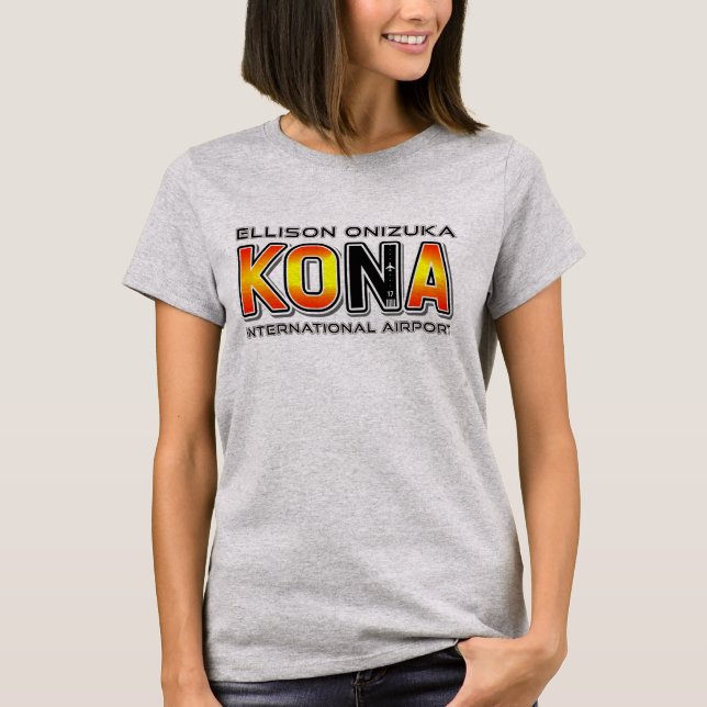 Camiseta Código do Aeroporto de Kona KOA T-shirt feminina (Frente)