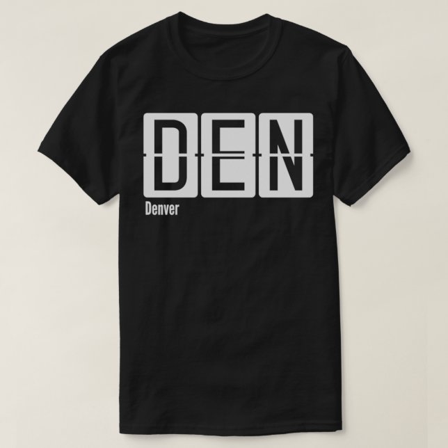 Camiseta Código do aeroporto DEN Denver (Frente do Design)