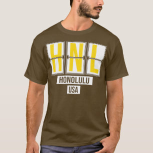 Camiseta Código do aeroporto HNL Honolulu Hawaii Souvenir o