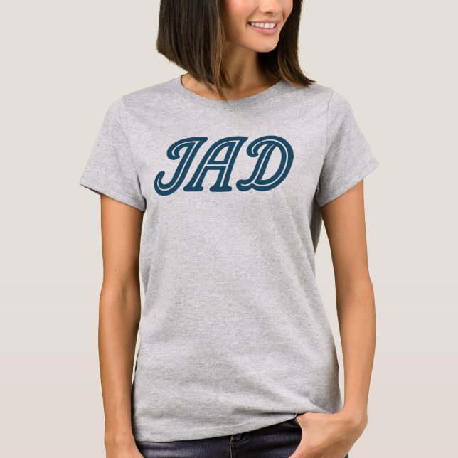 Camiseta Código do Aeroporto IAD Washington Dulles - Oferta (Frente)
