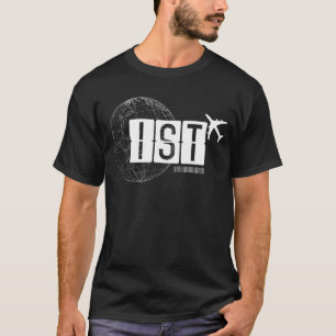 Camiseta Código do aeroporto IST de Istambul Viagem