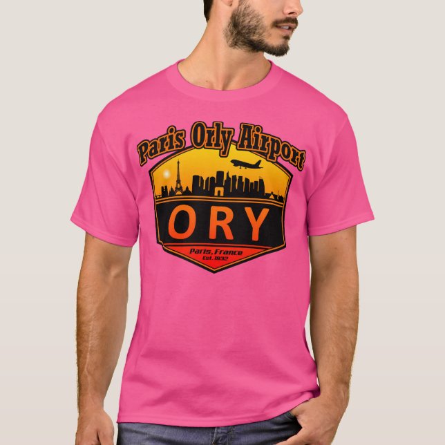 Camiseta Código do Aeroporto Orly de Paris (Frente)