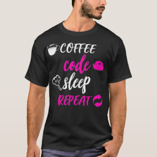 Camiseta Código do Café do Cód Médico das Mulheres Repe