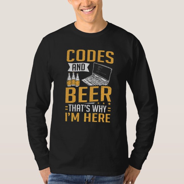 Camiseta Código Do Computador Hacker E Cibersegurança Da Ce (Frente)