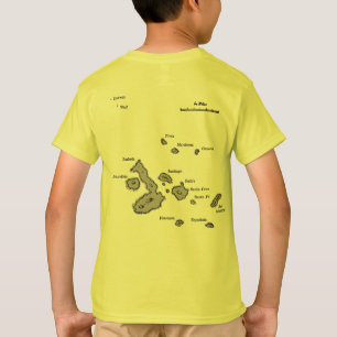 Camiseta Código do mapa e do aeroporto das Ilhas Galápago