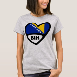 Camiseta Código do País Bósnia e Herzegovina Sinalizador He