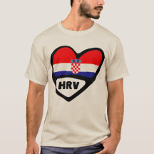 Código do País Croácia Flag Heart Hrvatska