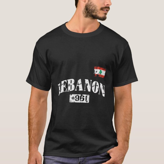 Camiseta Código do País do Orgulho Libanês em Perigo (Frente)