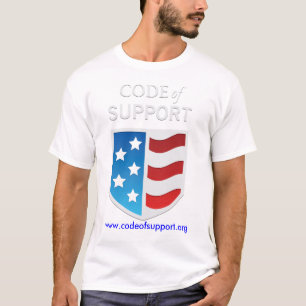 Camiseta Código do t-shirt do apoio