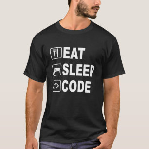 Camiseta Código East Sleep Engraçado Para Engenheiros De So