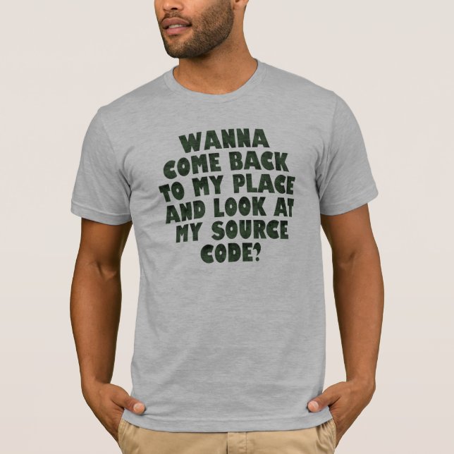 Camiseta Código fonte - Humor do computador (Frente)