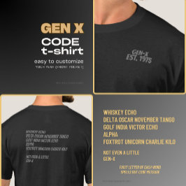 Camiseta Código GenX T-Shirt Black & Cinza