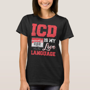 Camiseta Código Médico ICD Codificação Médica Faturação Méd