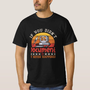 Camiseta Código médico se você não documentou a codificação
