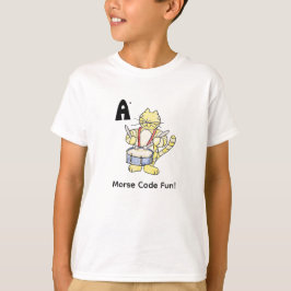 Camiseta Código Morse de Desenhos Animados para Crianças!