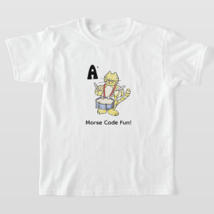 Camiseta Código Morse de Desenhos Animados para Crianças!