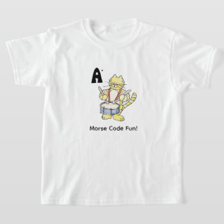Camiseta Código Morse de Desenhos Animados para Crianças!