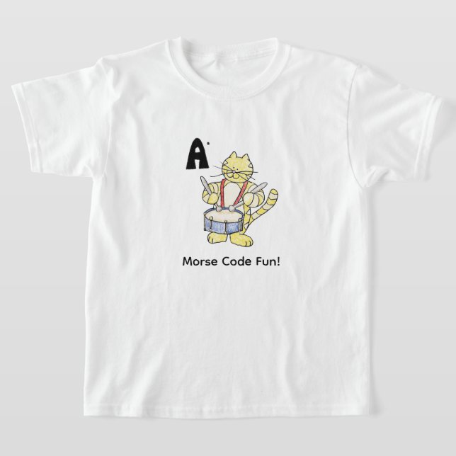Camiseta Código Morse de Desenhos Animados para Crianças!   (Postura )