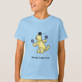 Camiseta Código Morse de Desenhos Animados para Crianças!