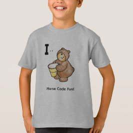 Camiseta Código Morse de Desenhos Animados para Crianças!