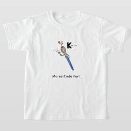 Camiseta Código Morse de Desenhos Animados para Crianças!  